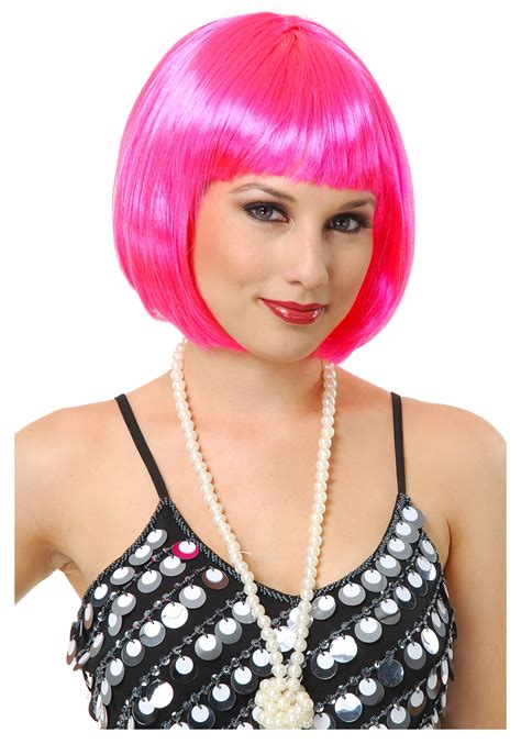 hot pink bob wig|hot pink cosplay wig.